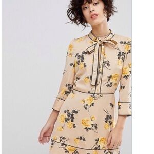 J.O.A Bow Tie Floral Dress Size XS